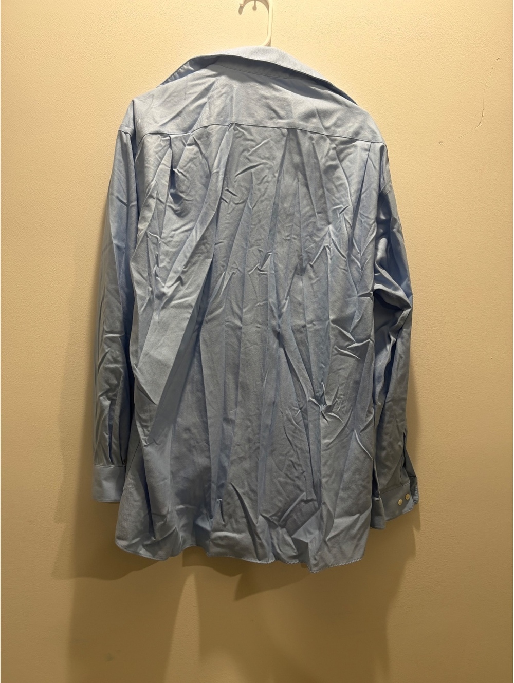 Pronto Uomo Dress Shirt Men's 18 36/37 Tall Blue Non-Iron Classic Fit Cotton